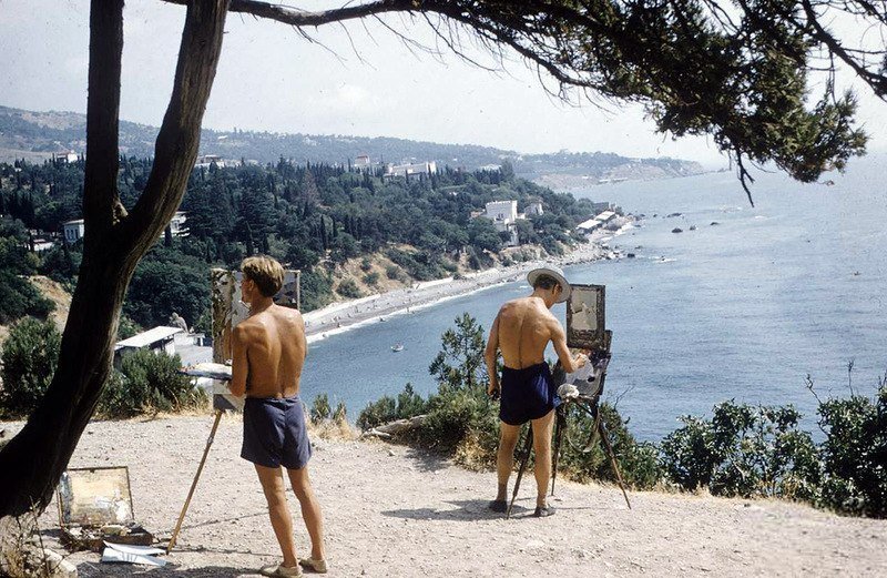 Крым, 1958 год. Вид со стороны скалы Дива СССР, детство, ностальгия, подборка