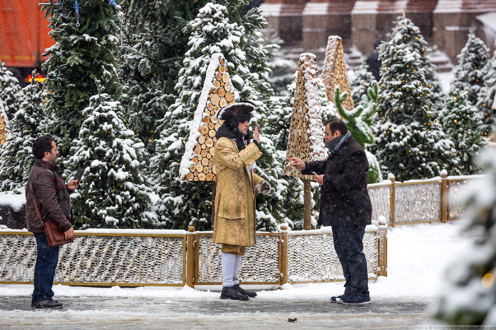 Прогулка по Москве после снегопада пейзажи