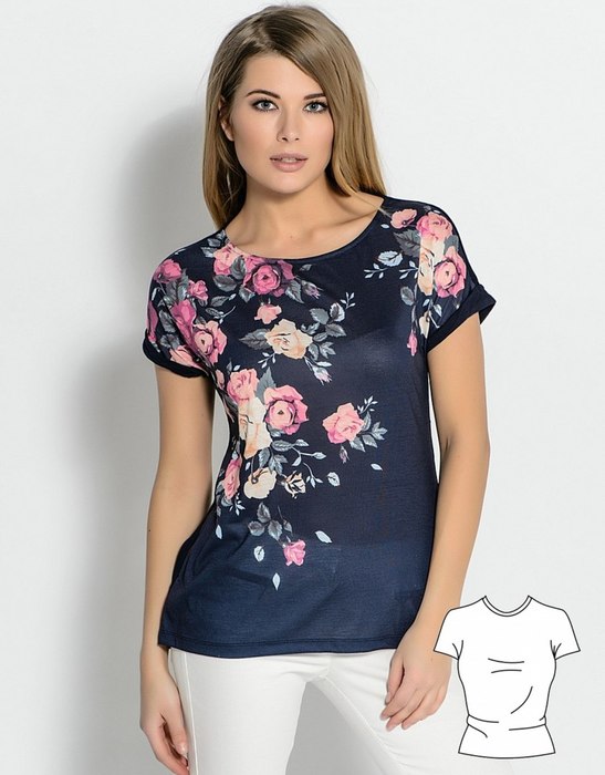 Очень простая футболка с цельнокроеным рукавом