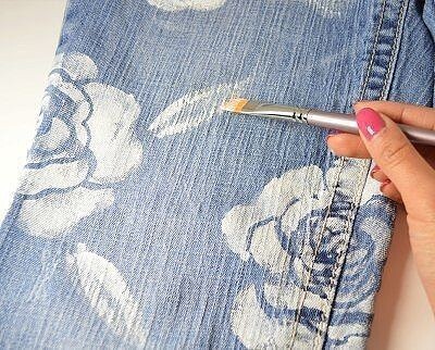 Как расписать джинсы Используйте, специальные, краски, ткани  