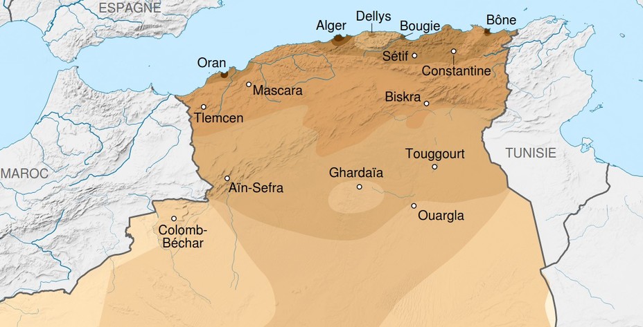 ​Карта французского завоевания Алжира commons.wikimedia.org - Наследники Наполеона: армия Африки | Warspot.ru