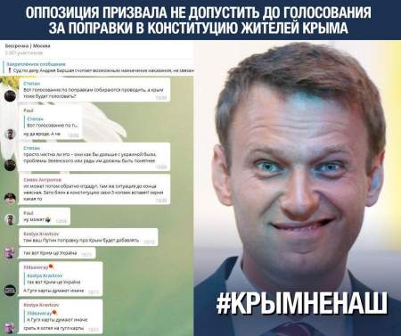 Навальнисты забыли про УК РФ, призывая лишить крымчан права голосовать за поправки в Конституцию