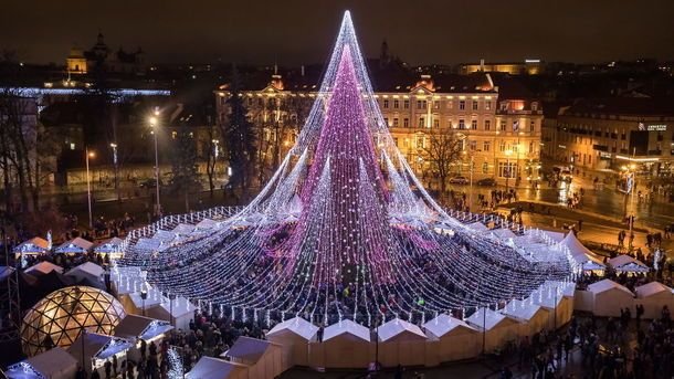 Рождественскую елку в Вильнюсе назвали самой красивой в Европе елка, красота, милота, новости, новый год, текст