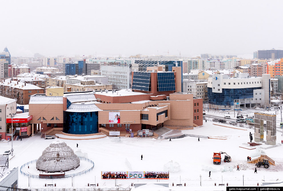 Один из самых «холодных» городов Земли с высоты