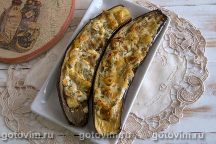 Баклажаны с творогом . Фотография рецепта Баклажаны с творогом . Фотография рецепта