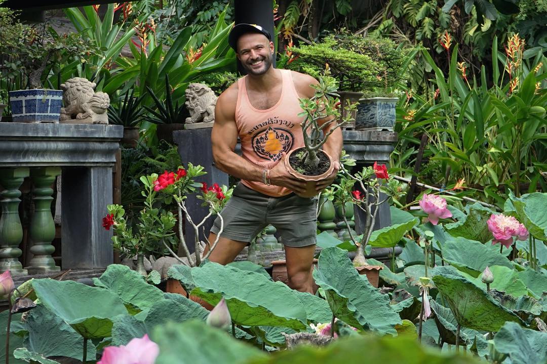 Популярный Instagram-аккаунт «Boys with Plants», где полуголые мужчины позируют с растениями 