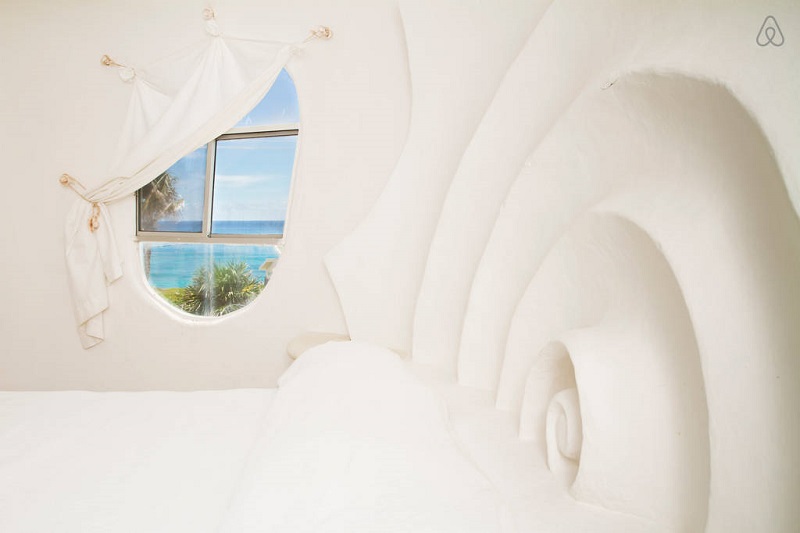 Дом-ракушка на острове Исла-Мухерес, Мексика архитектура,идеи для дома,интерьер и дизайн
