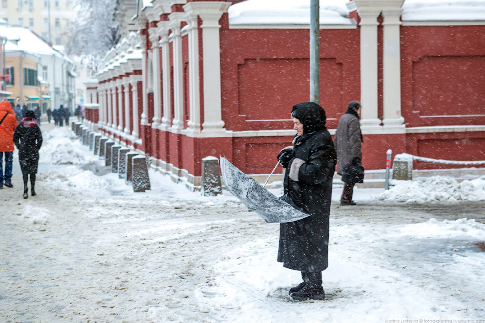 Прогулка по Москве после снегопада пейзажи