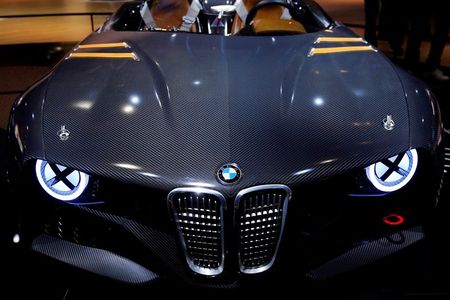 A BMW 328 Hommage Concept vehicle is seen at its booth during a media day for the Auto Shanghai show in Shanghai, China April 19, 2021. REUTERS/Aly Song