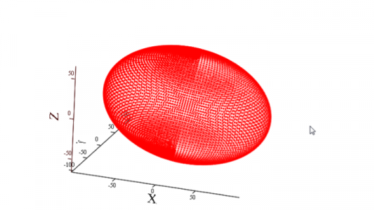 Рисунок 4б – Трехмерная модель демонстрационного эллипсоида