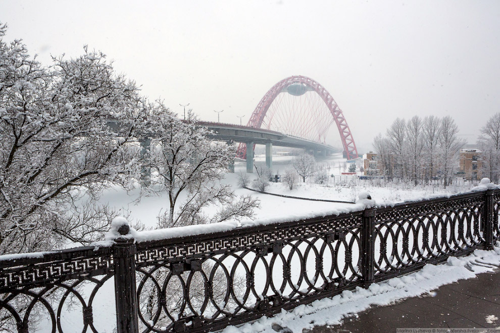 Прогулка по Москве после снегопада пейзажи