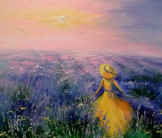 Художник Ольга Дарчук. Черно-белая любовь под красным зонтом 