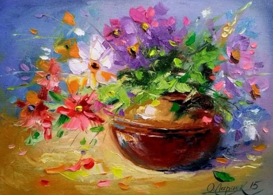 Художник Ольга Дарчук. Черно-белая любовь под красным зонтом 