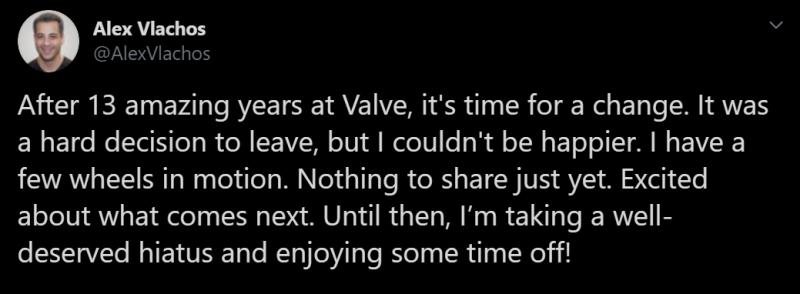 Valve покинул архитектор программного обеспечения Алекс Влачос pc,valve,Игры