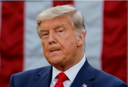 U.S. President Donald Trump delivers an update on the so-called Operation Warp Speed program, the joint Defense Department and HHS initiative that has struck deals with several drugmakers in an effort to help speed up the search for effective treatments for the ongoing coronavirus disease (COVID-19) pandemic, in an address from the Rose Garden at the White House in Washington, U.S., November 13, 2020. REUTERS/Carlos Barria TPX IMAGES OF THE DAY