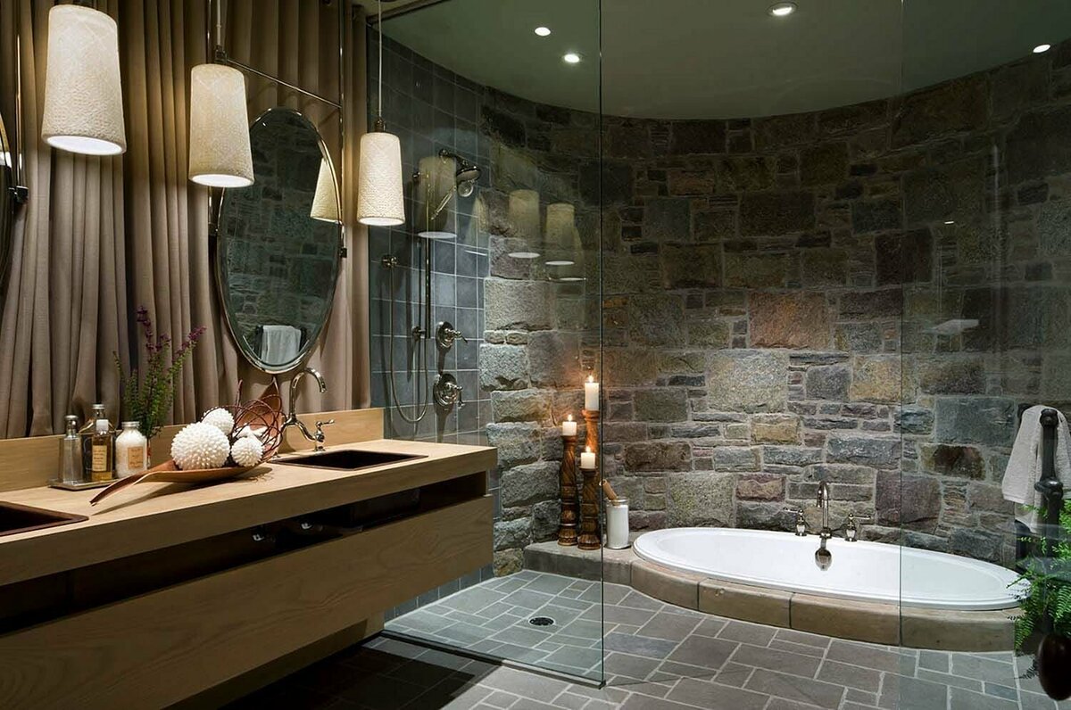 9 стильных, интересных идей для ванной комнаты ванной, смотрится, комнаты, оформления, комнате, прекрасно, Однако, стенами, стеклянная, душевые, чтобы, душевая, ванная, кабина, могут, оригинальные, интерьер, позволяют, квартир, помещение