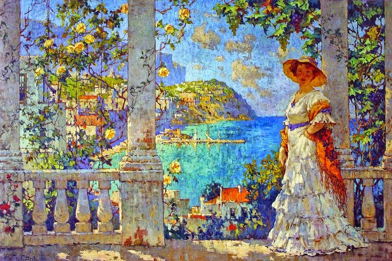 "Вид на острове Капри", 1924