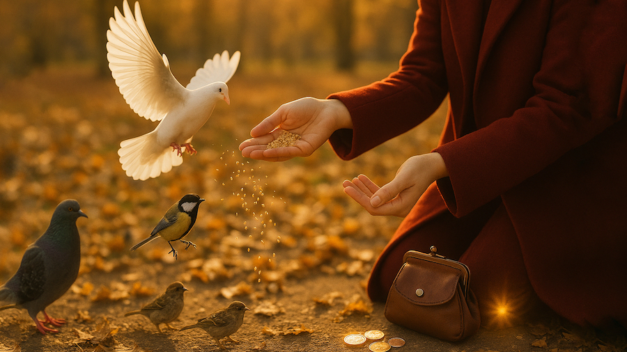 Покормить птиц и привлечь деньги