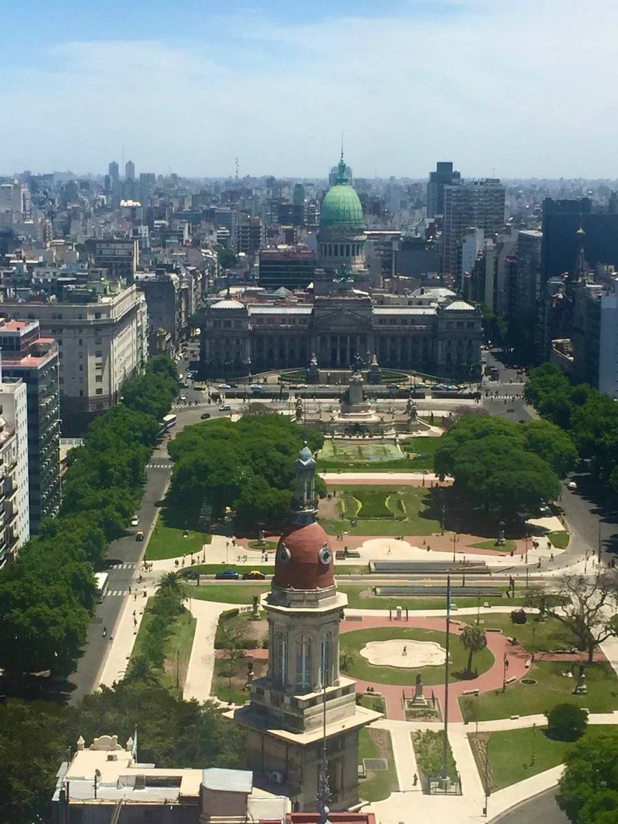 Дворец Конгресса Аргентины со смотровой площадки
