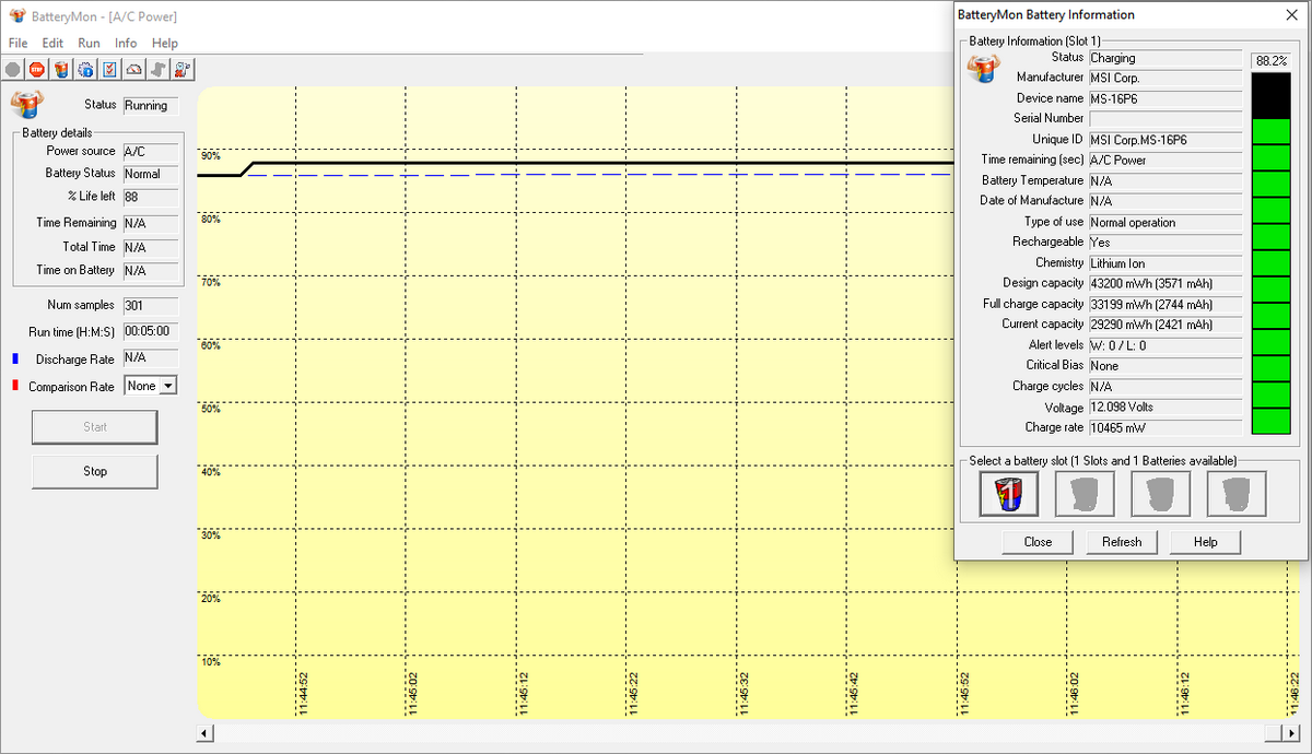 passmark batterymon app to monitor battery health