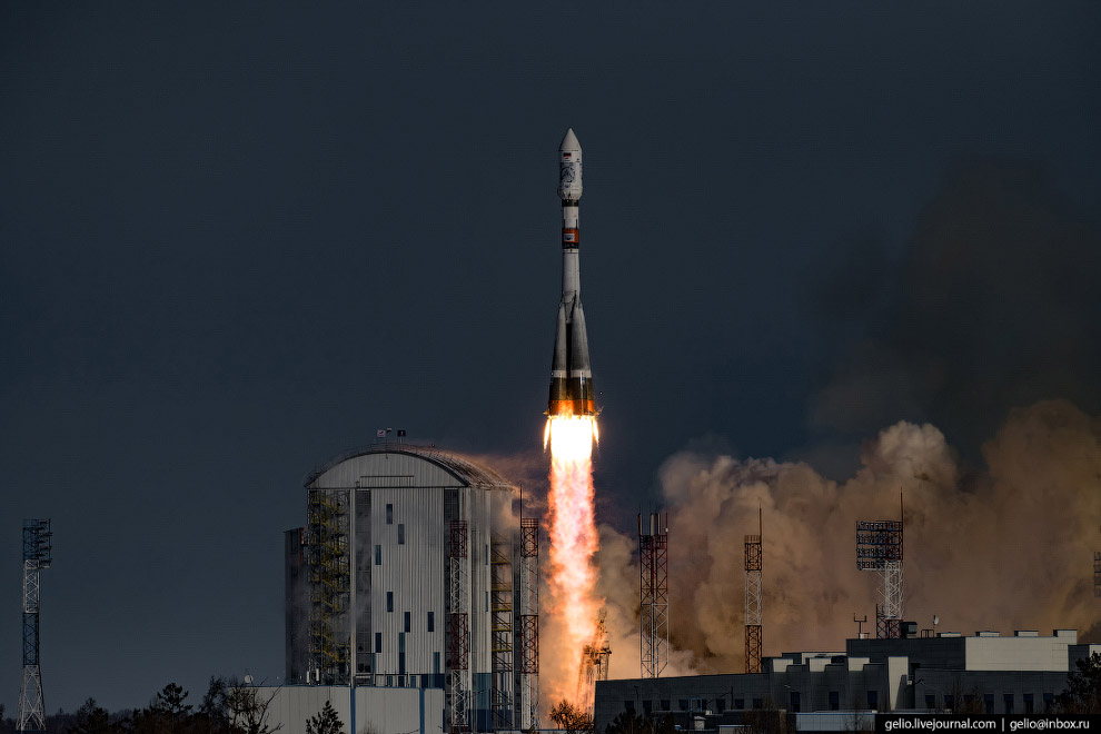 Старт ракеты «Союз-2.1а»