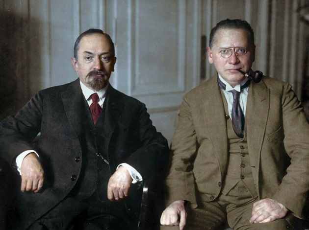 Георгий Чичерин и Максим Литвинов (справа). 1923 год