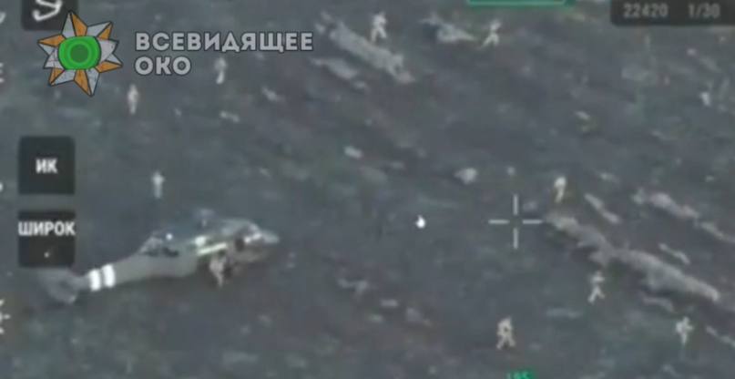 Разрекламированная в Киеве высадка с вертолетов десанта украинского спецназа для помощи окруженному в Покровске...