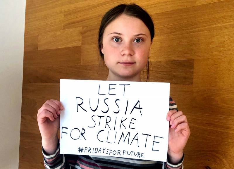 Новый антироссийский проект получил имя «Грета Тунберг» climatestrike,fridaysforfuture,геополитика