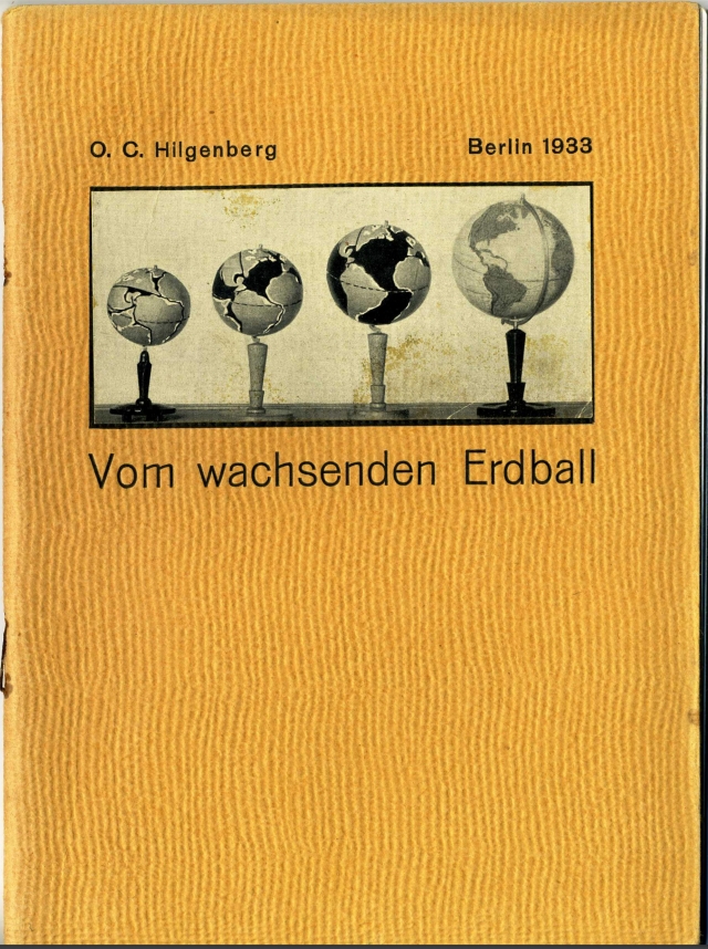 Рис. 1. Книга О.К.Хилгенберга о растущем земном шаре (1933 г.)