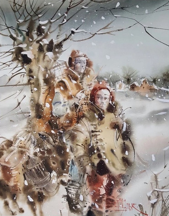 Художник Марина Дайковская. Счастье – смотреть на падающий снег 