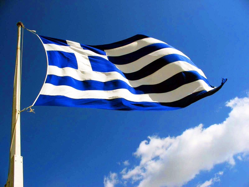 Греция с флагом