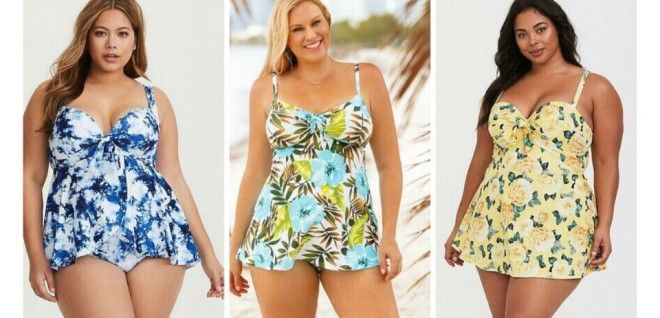 Очень стильные модели plussize купальников для прекрасных дам