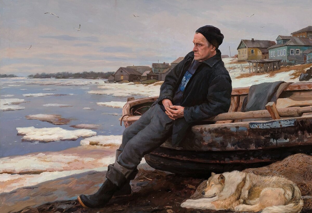 «Беломорский рыбак», 2016, холст, масло