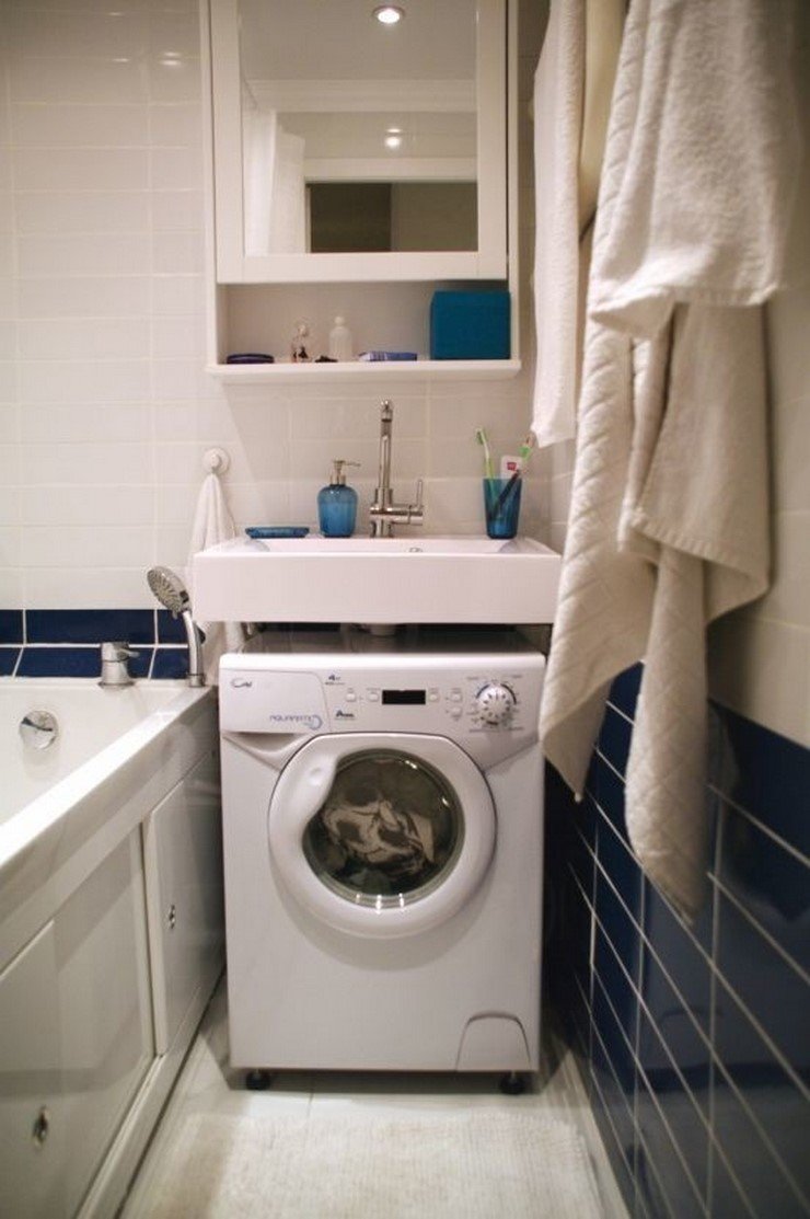 Отличная идея, как спрятать стиральную машину… дизайн, дом, идеи, небольшая квартира, фото