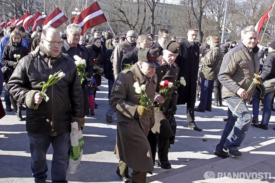 Парад эсэсовцев в латвии