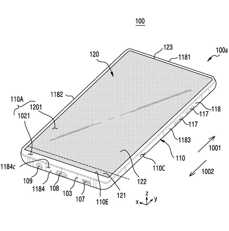 Samsung запатентовала уникальный смартфон с гибким выдвигающимся экраном новости,смартфон,статья