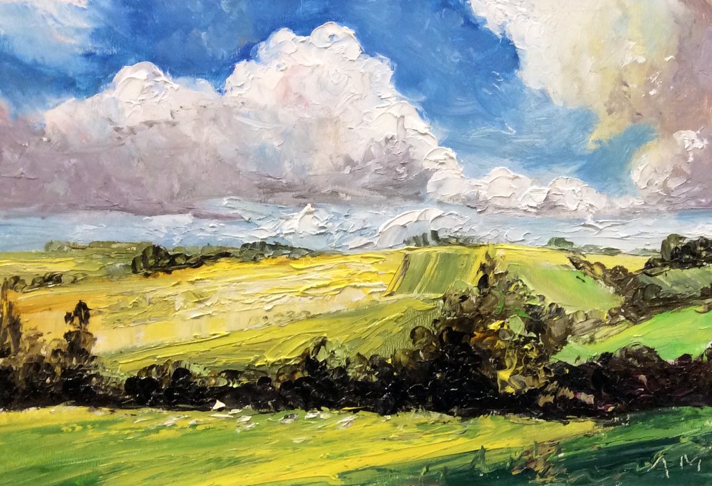 оран Zivotic, бурный день, масло на борту, 15х20 см, £190