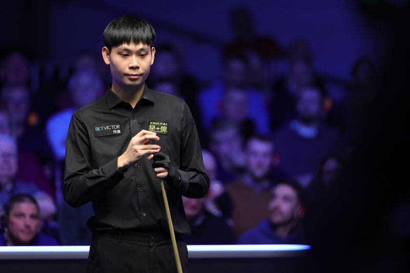 Хэ Гоцян проигрывает Кайрену Уилсону в 1/8 финала Northern Ireland Open 2025 (фото: WST)