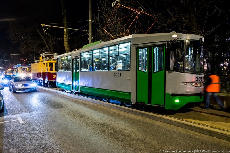 Московскому трамваю сегодня исполняется 119 лет. Прошел парад трамваев Москова, трамваи, фоторепортаж