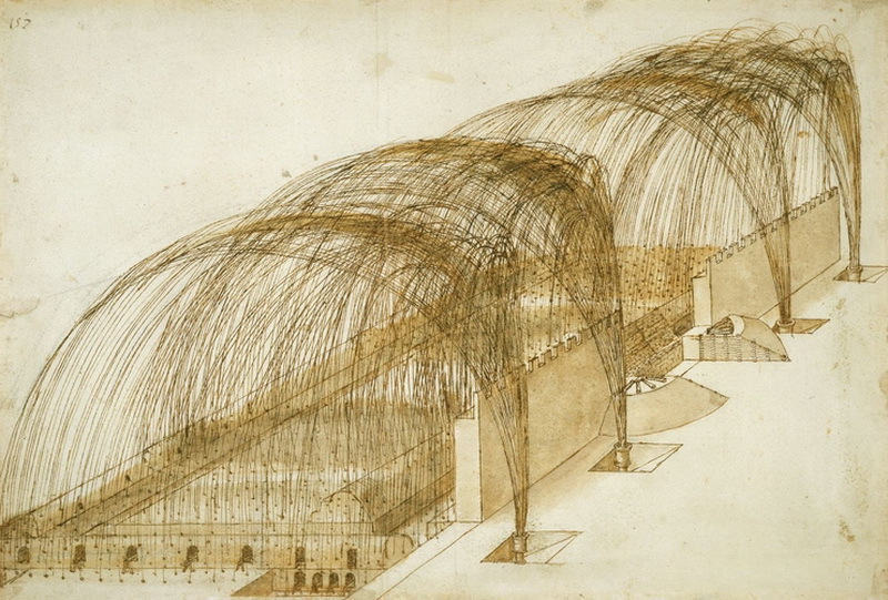 ​Осада города с использованием мортир. Рисунок Леонардо да Винчи, около 1503 года. rct.uk - Последний эпизод Первой Итальянской войны | Warspot.ru