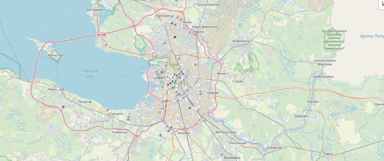 Карта работы снегоуборочной техники спб