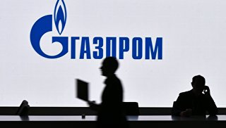 Стенд компании Газпром на Российском инвестиционном форуме в Сочи