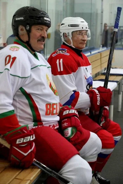 Фото от тг-канала "Пул №3. Владимир Путин и Александр Лукашенко. они победили со счетом 4:1..