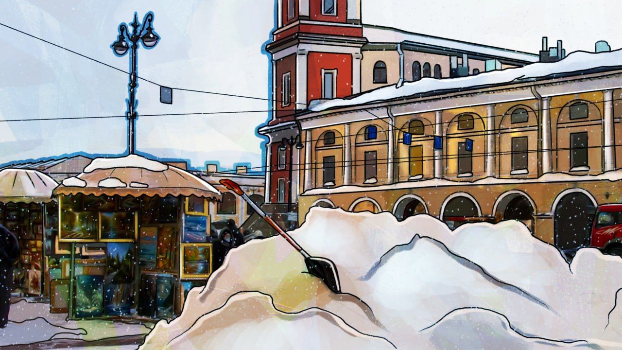 Падение льда с крыш и горы снега: петербуржцы массово пожаловались на уборку города