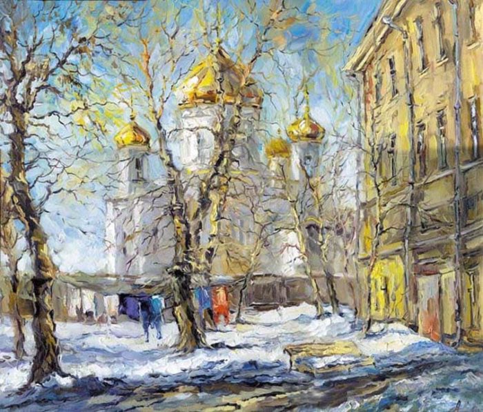 Художник Анна Чарина. Улочки московские 