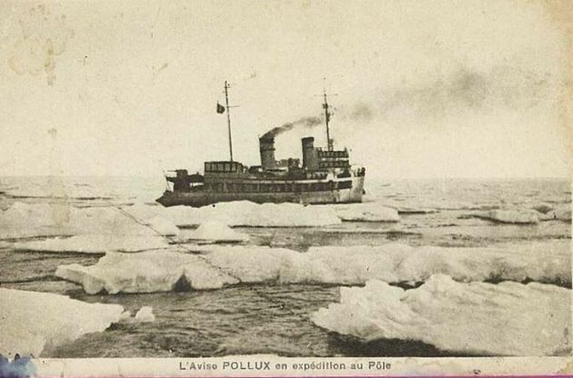 Минный заградитель "Поллукс" («Pollux») в экспедиции на Северный Полюс.