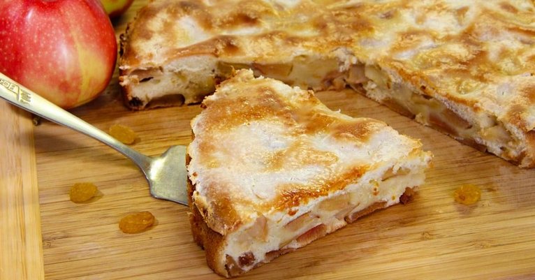 Простой, но САМЫЙ ВКУСНЫЙ рецепт пирога из яблок на сметане