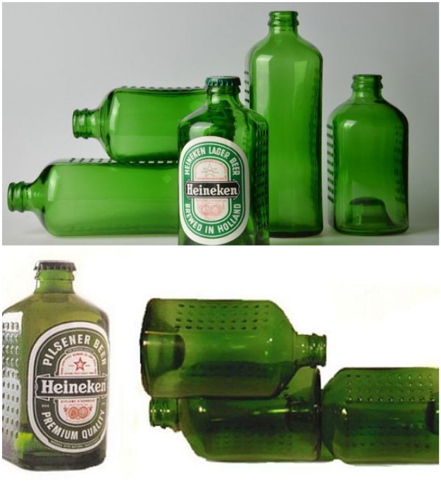 Пивная бутылка от Heineken, как основной материал для строительства домов (World Bottle).