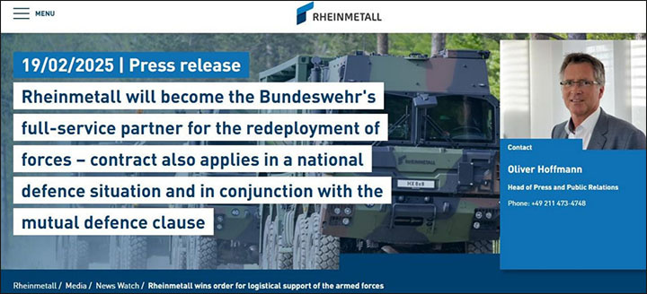 ИНТЕРНЕТ-САЙТ RHEINMETALL.COM
