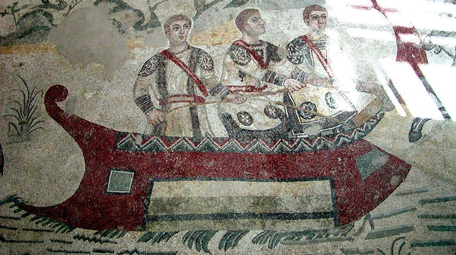 ​Римский корабль, мозаика из Пьяцца Армерина - Германские войны: начало Домината | Warspot.ru